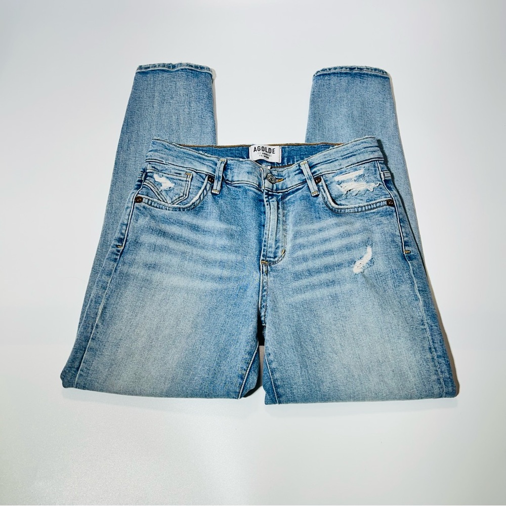Agolde jeans Sophie Crop jeans A018C-812 distressed ankle crop women size 26